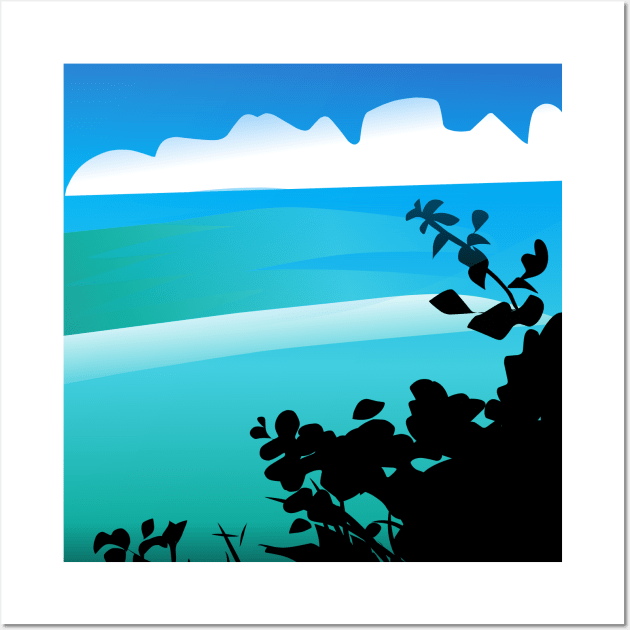 Siluet beach landscapes Wall Art by Fadmel